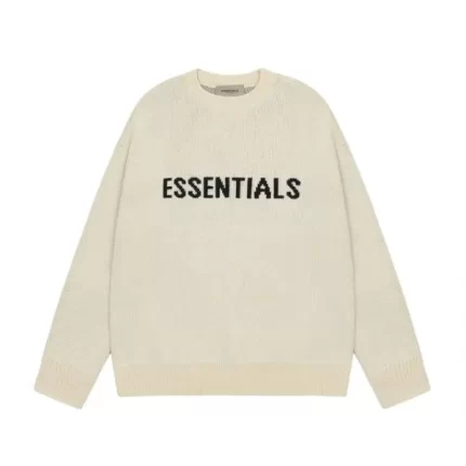 Buy Essentials Classic Round Neck Sweater Apricot