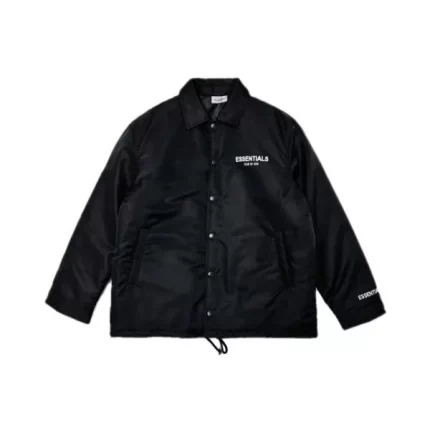 Essentials Fear of God Coach Jacket Jet Black