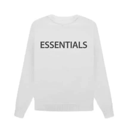 Essentials Overlapped Sweater Light Gray
