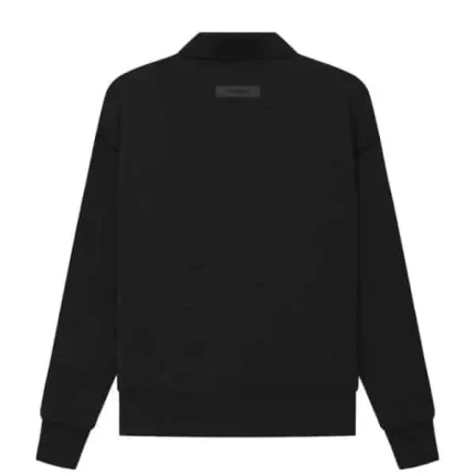 Fear of God Essentials Long Sleeve Polo Sweatshirt Blacks