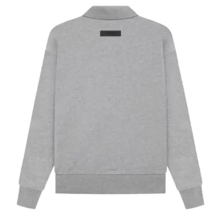 Fear of God Essentials Long Sleeve Polo Sweatshirt Dark Oatmeals